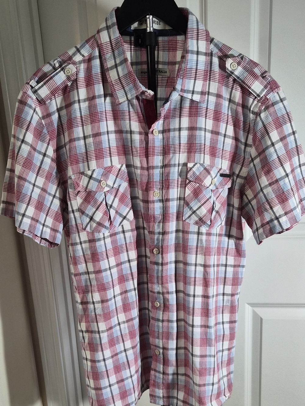 Zanerobe Men's Designed In Australia Plaid Button-Down Shirt - Red & White
